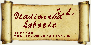 Vladimirka Labotić vizit kartica